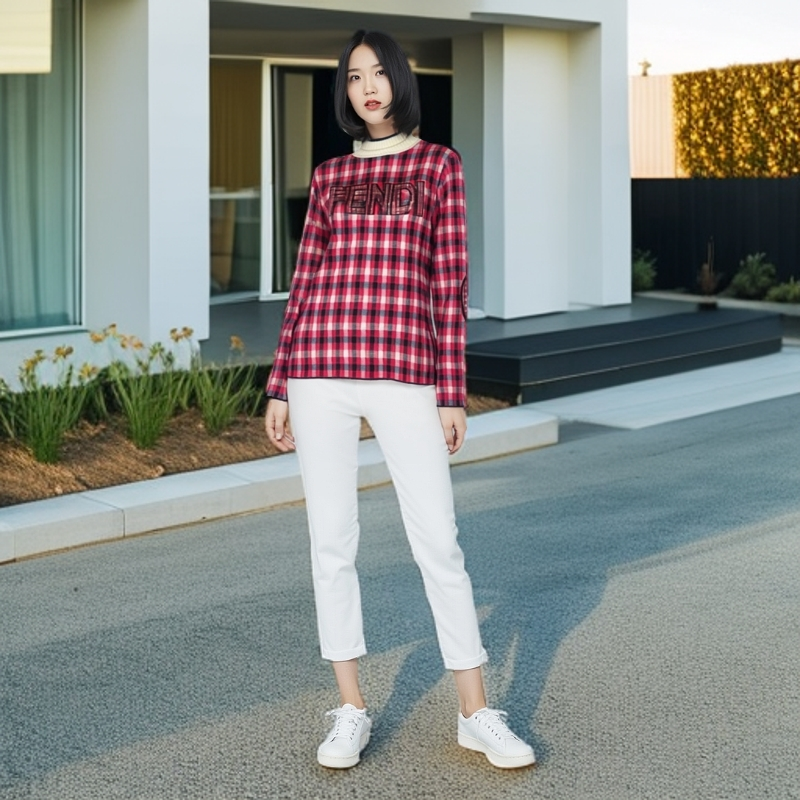 99新 FENDI/芬迪 /针织衫/英文刺绣高领羊毛针织衫/40码/0001560