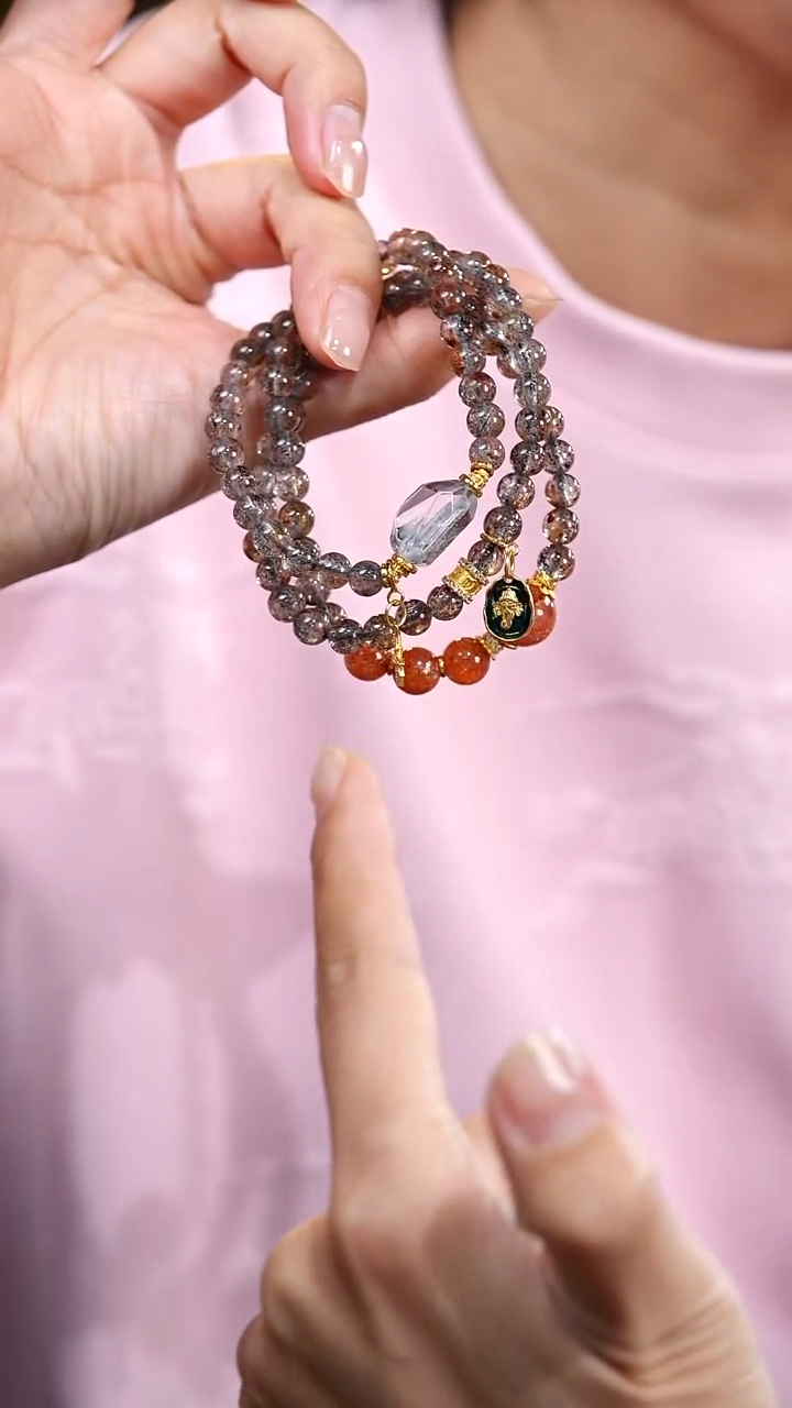 未镶嵌颈饰水晶S53678多样性发一黑超七多圈