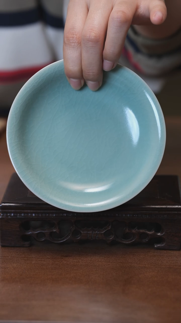 【闪购商品】Y宝丰宋官窑原产地汝瓷盘子（微瑕）