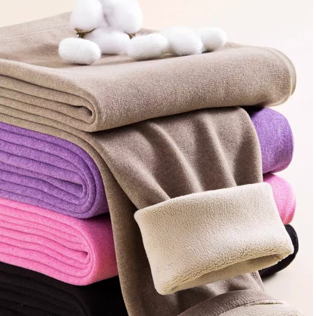  5077加厚驼 绒一体绒保暖裤秋裤情侣款超柔锦 氨打底小脚裤JH