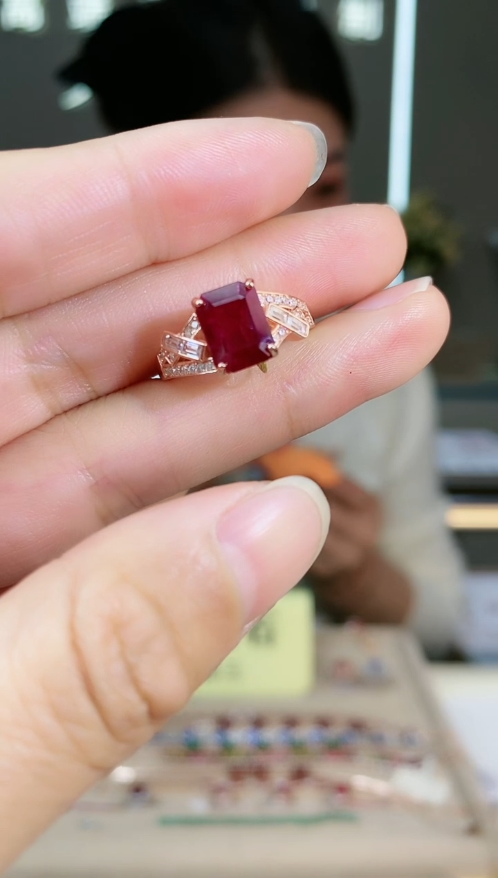 【闪购商品】红宝石手饰银S925镶嵌手饰