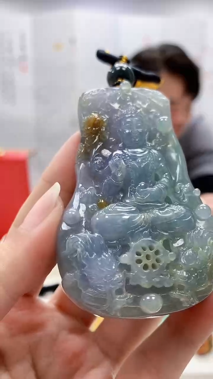 定制翡翠未镶嵌5060ms-毛货挂件109