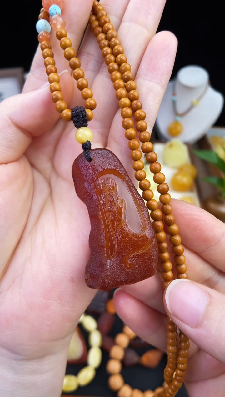 琥珀未镶嵌珠宝奇石柒月