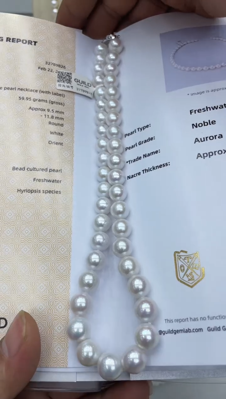 【闪购商品】淡水珍珠颈饰银S925镶嵌白细胞五星欧若拉项链