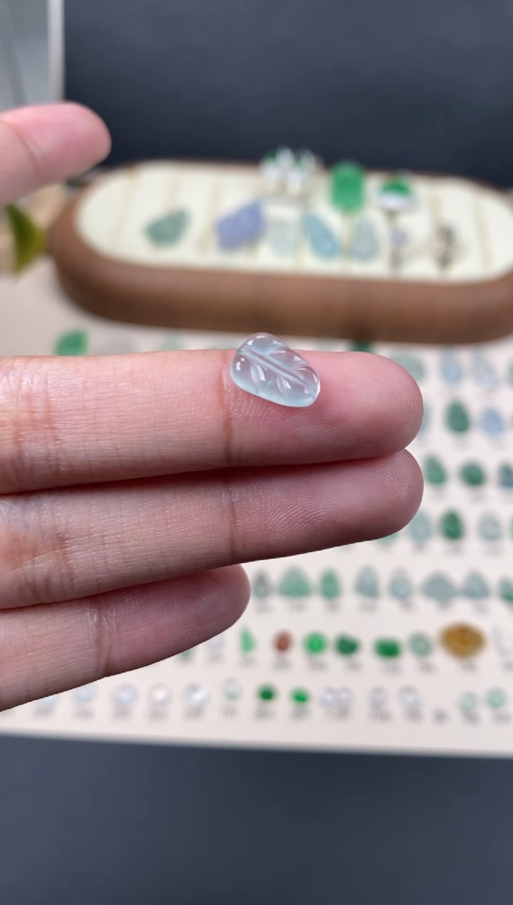 【闪购商品】翡翠颈饰未镶嵌翡翠冰晴叶子