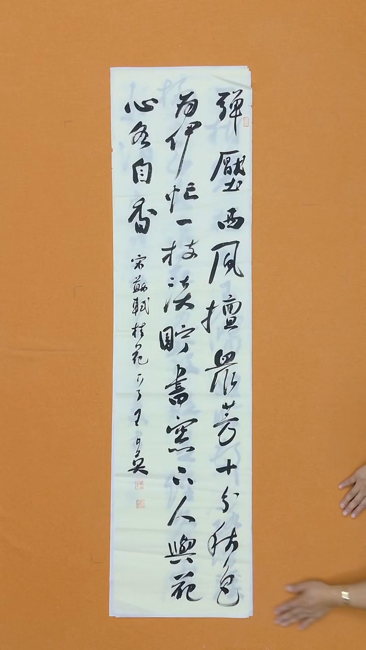 书法王占英   黑龙江理S  138*34cm