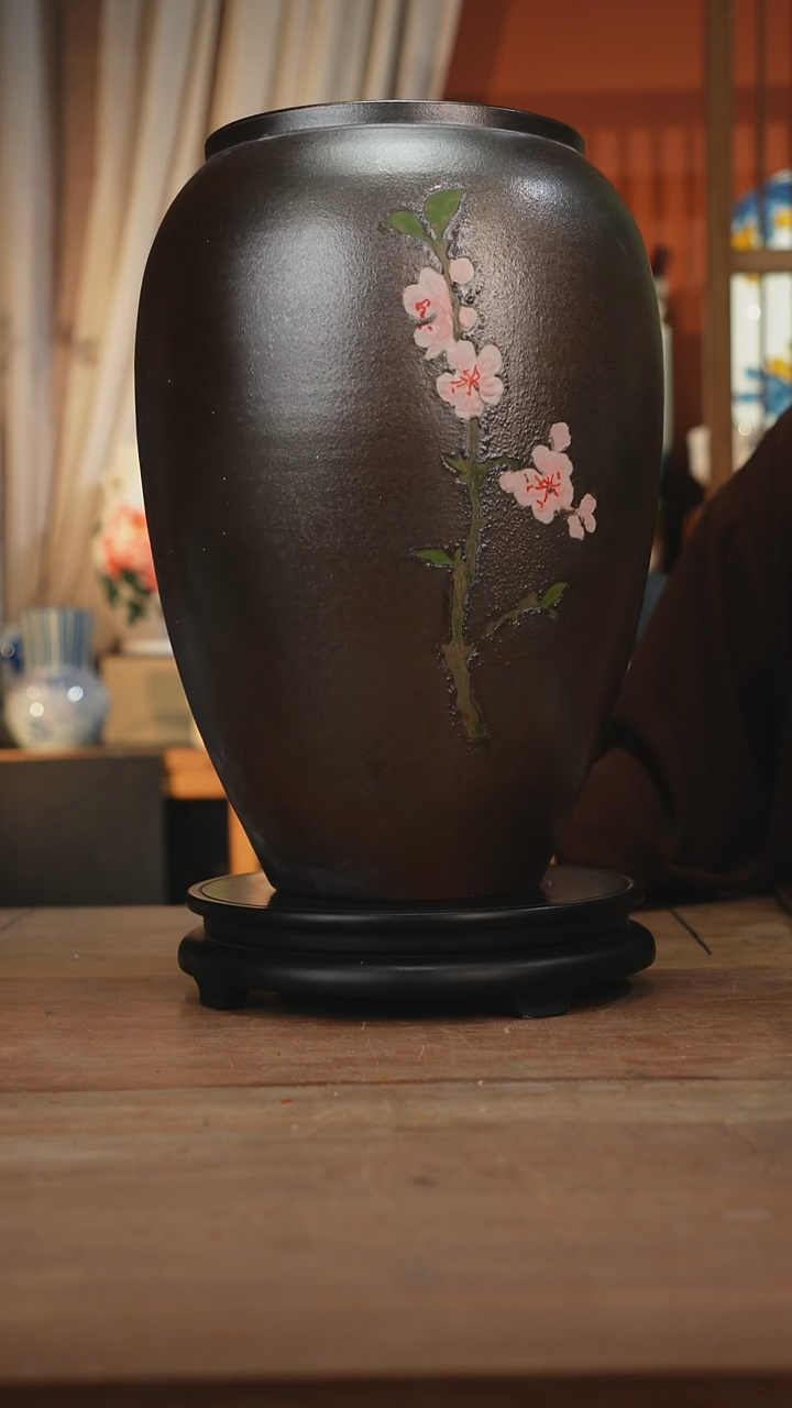 瓶景德镇设计师釉下手绘陶瓷花瓶