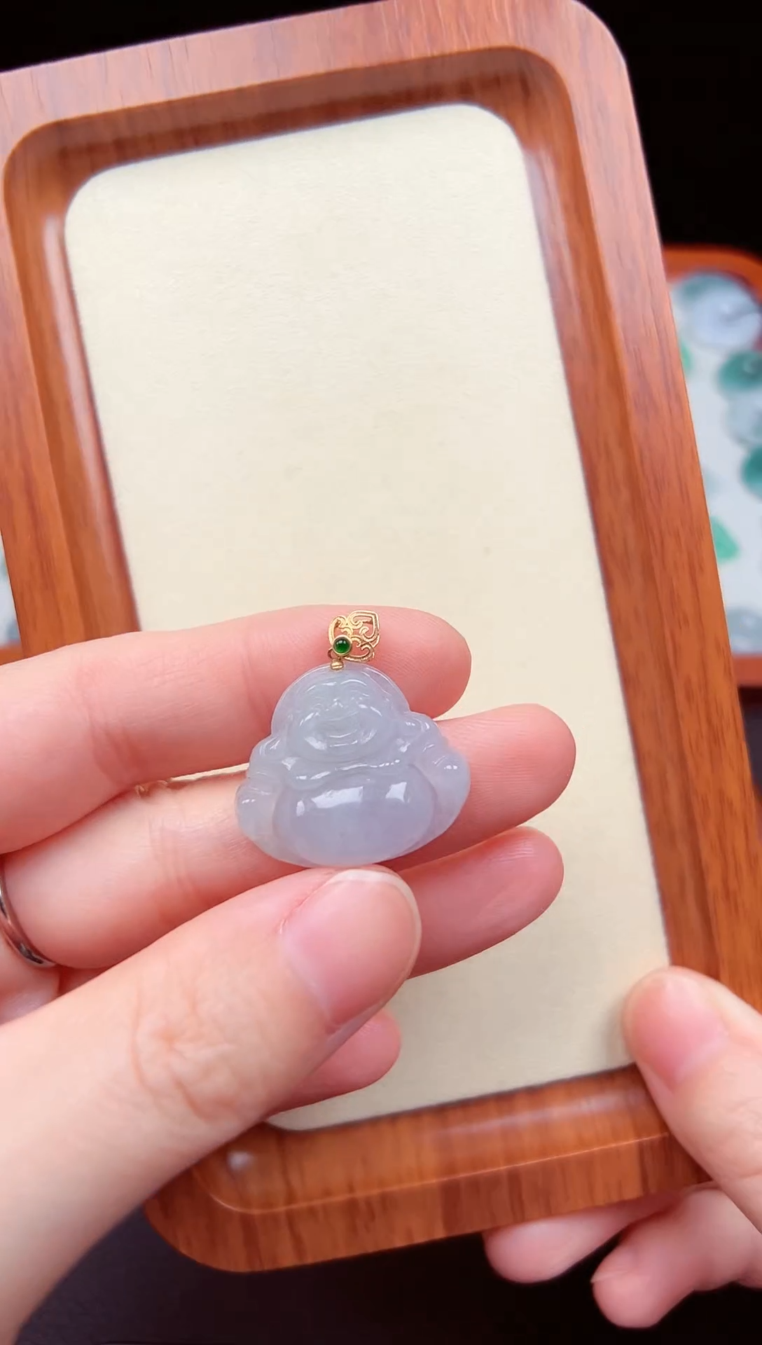 【闪购商品】翡翠颈饰18K金镶嵌佛公