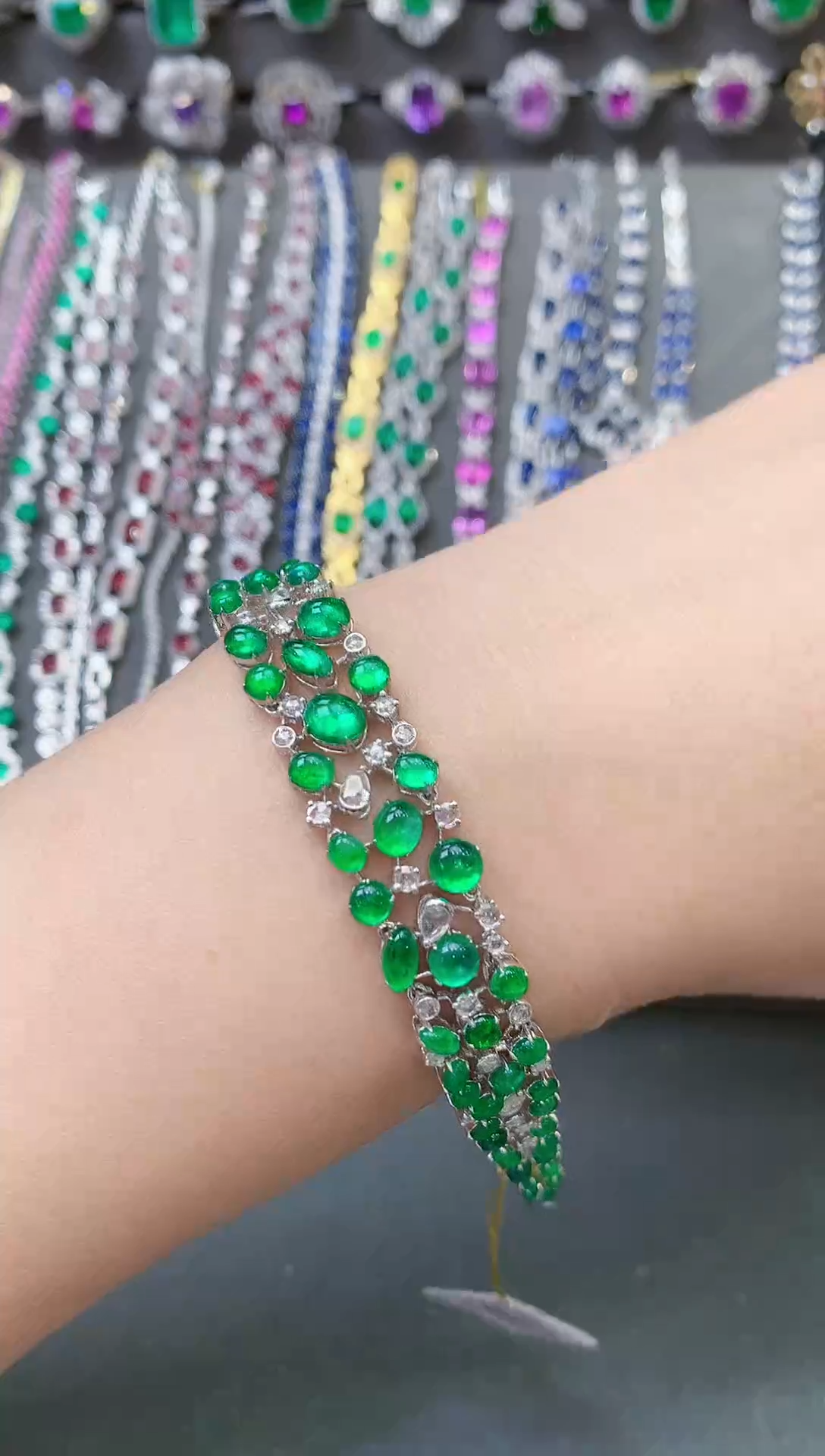 【闪购商品】祖母绿手链18K金镶嵌1