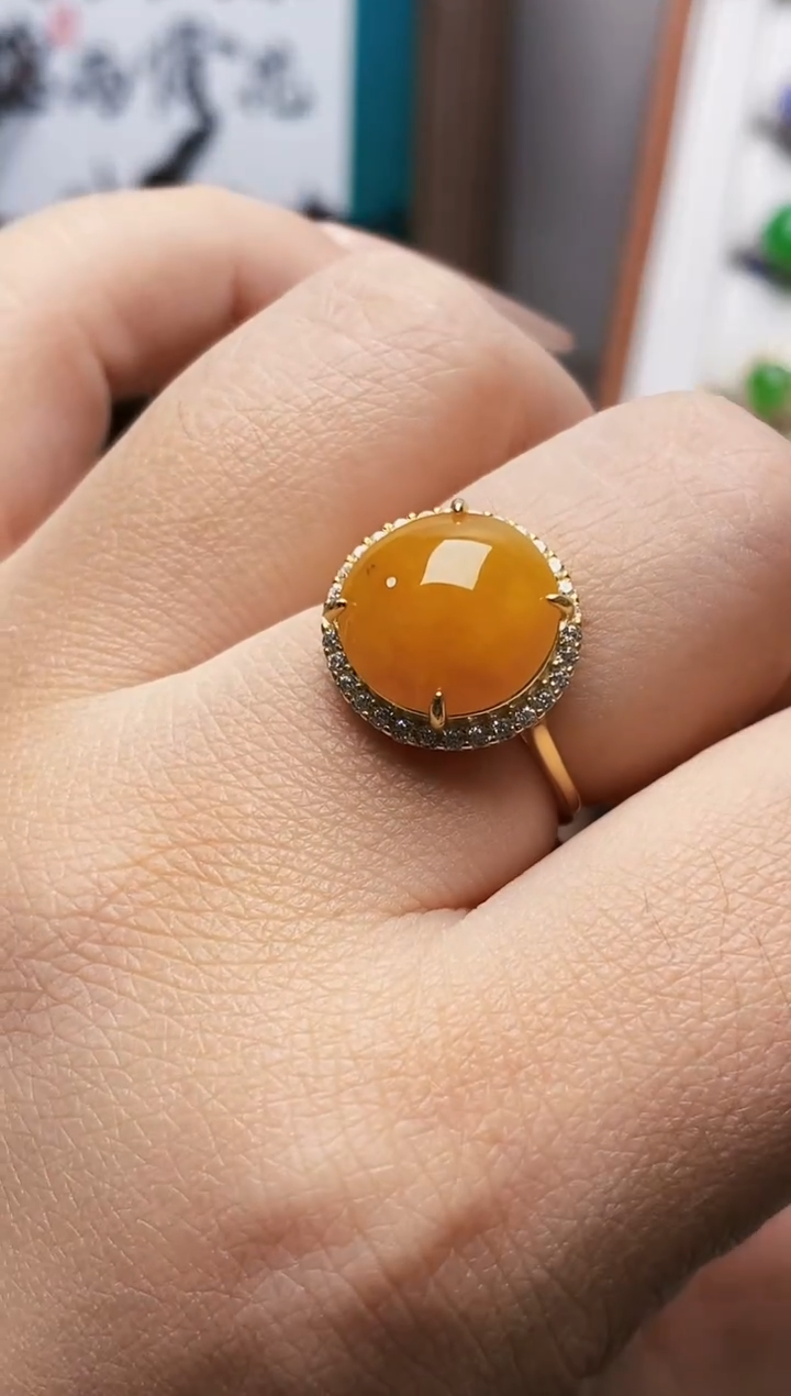 银S925镶嵌戒指翡翠4475