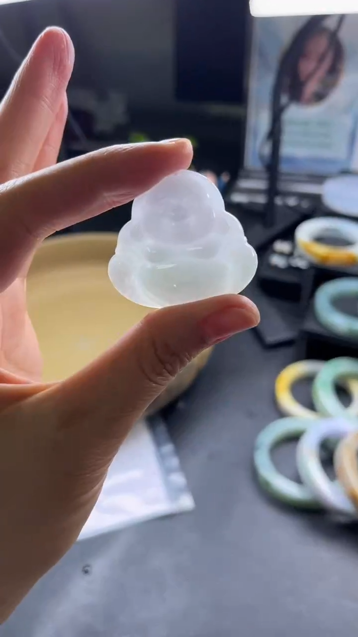 【闪购商品】翡翠吊坠(赠链)未镶嵌翡翠胶润佛公单样发一件