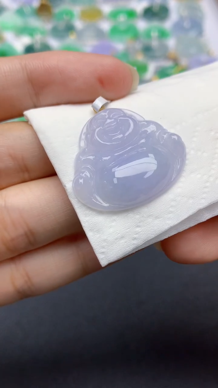 翡翠18K金镶嵌颈饰天然缅甸a货翡翠百元以上9元证书费自理