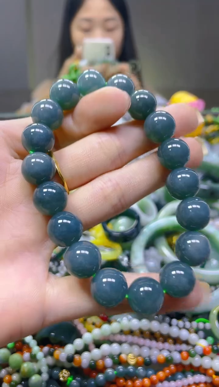 翡翠未镶嵌颈饰11MM/D/翡翠A货一图一物