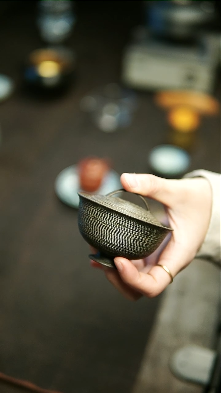 【闪购商品】卢阳陶泥小高足盖碗