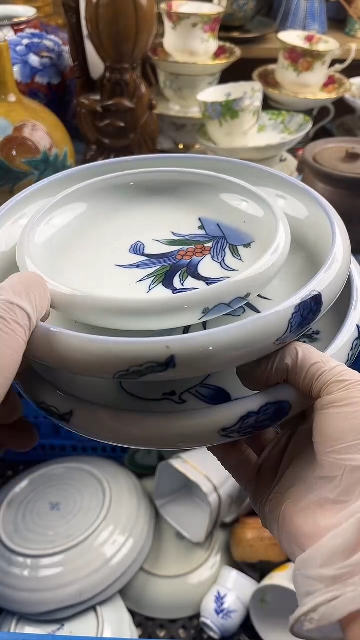 瓷片松*园包邮英歌瓷器满