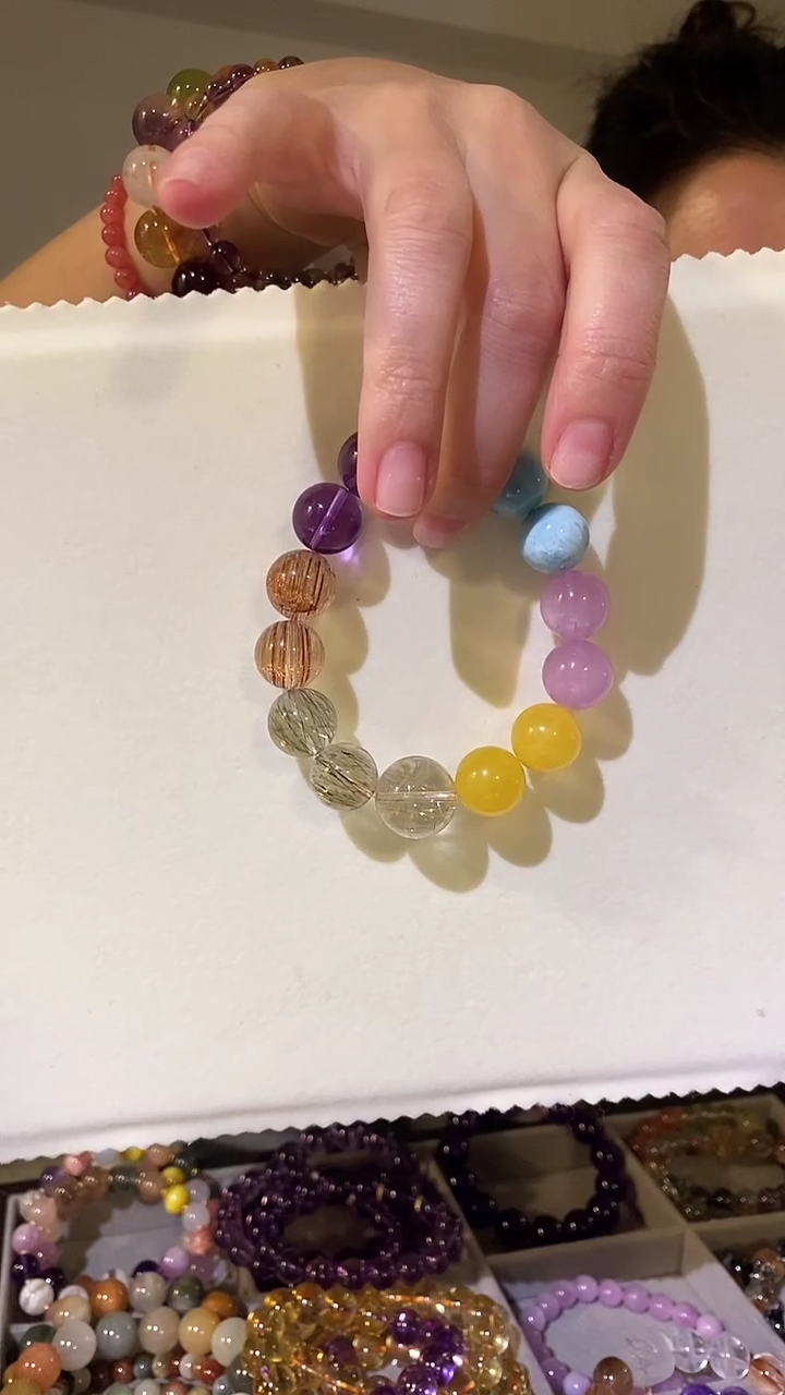 【闪购商品】水晶手链未镶嵌紫水金发晶顶头