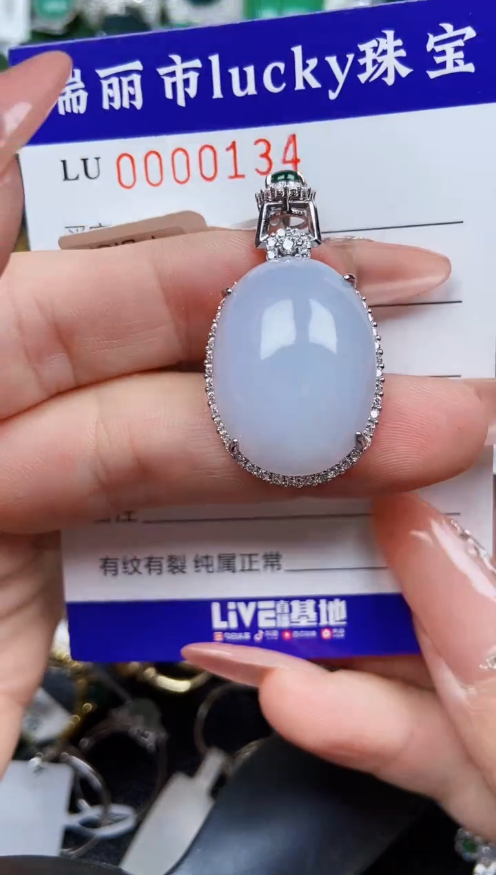 【闪购商品】翡翠颈饰银S925镶嵌0134