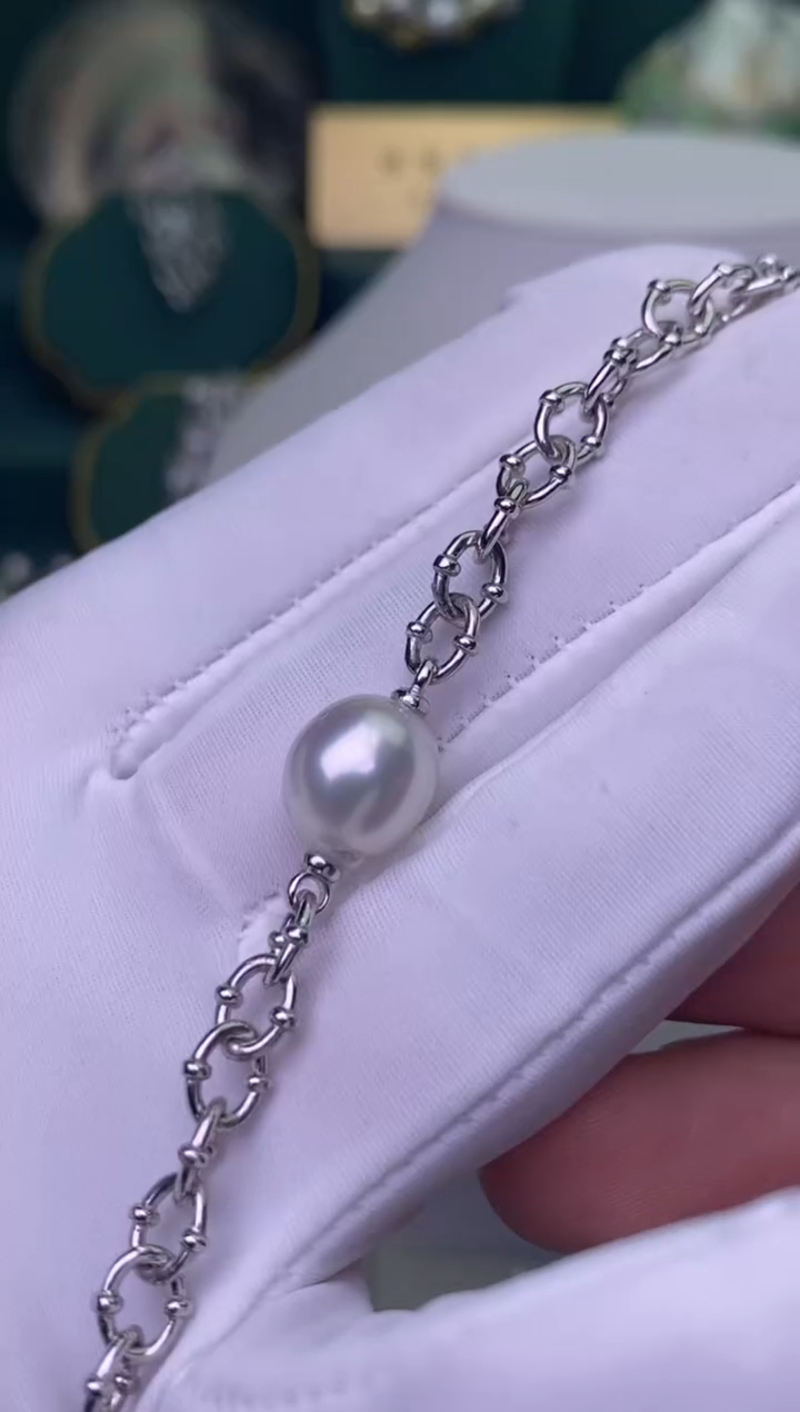 【闪购商品】海水珍珠手链银S925镶嵌1