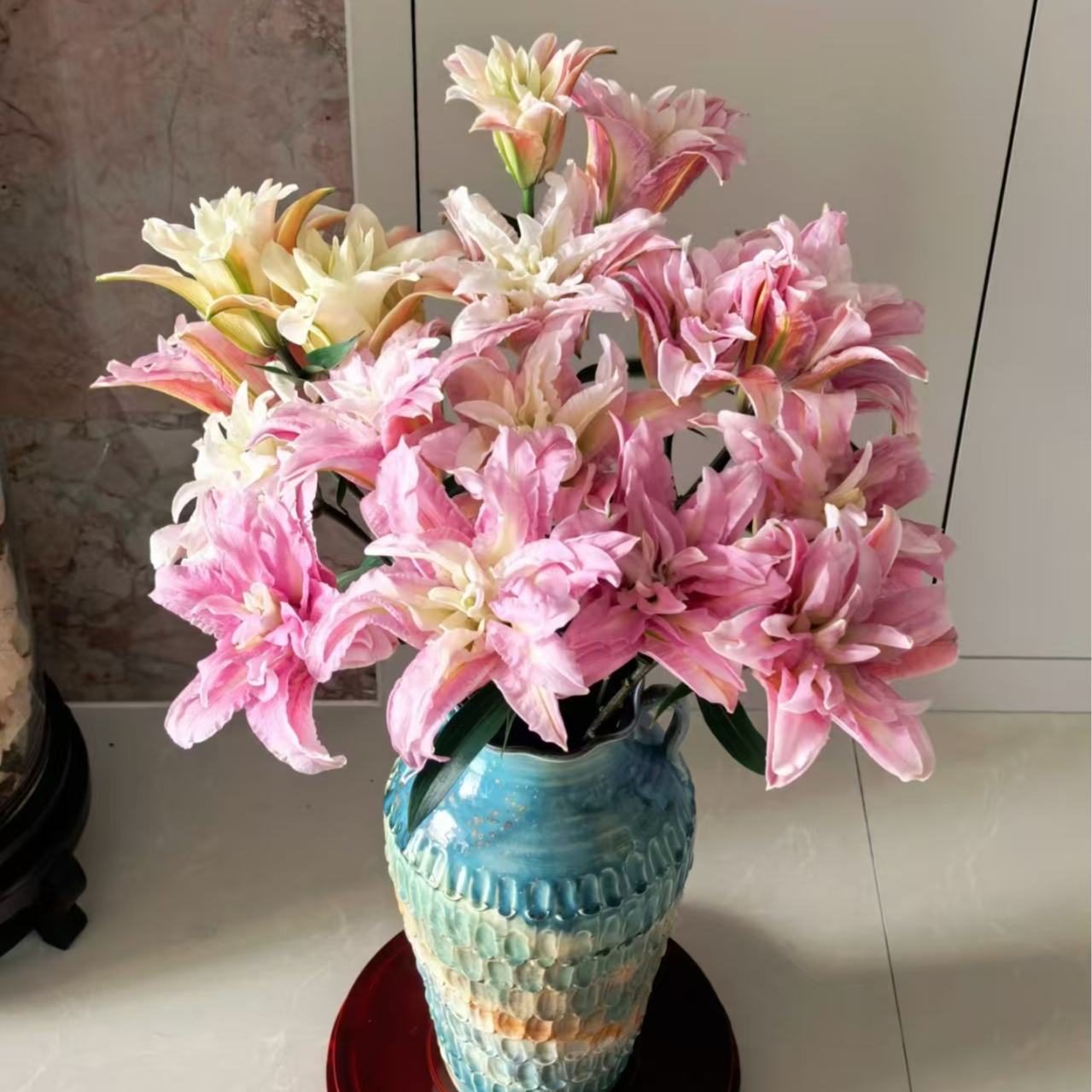 桃花妖重瓣百合鲜花--云南基地直发