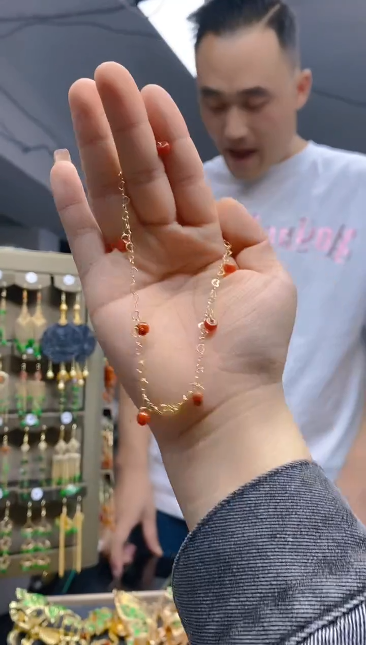 【闪购商品】翡翠耳饰合金091翡翠脚链