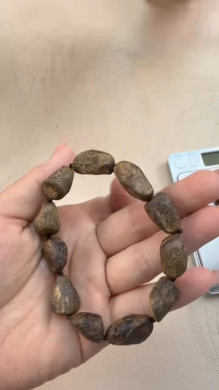 沉香手串1210奇楠沉香ZSZ虫漏树丁单圈手串多样性发一