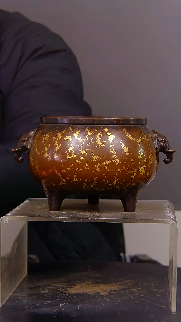 大*山水铜缘紫铜香炉结缘1111