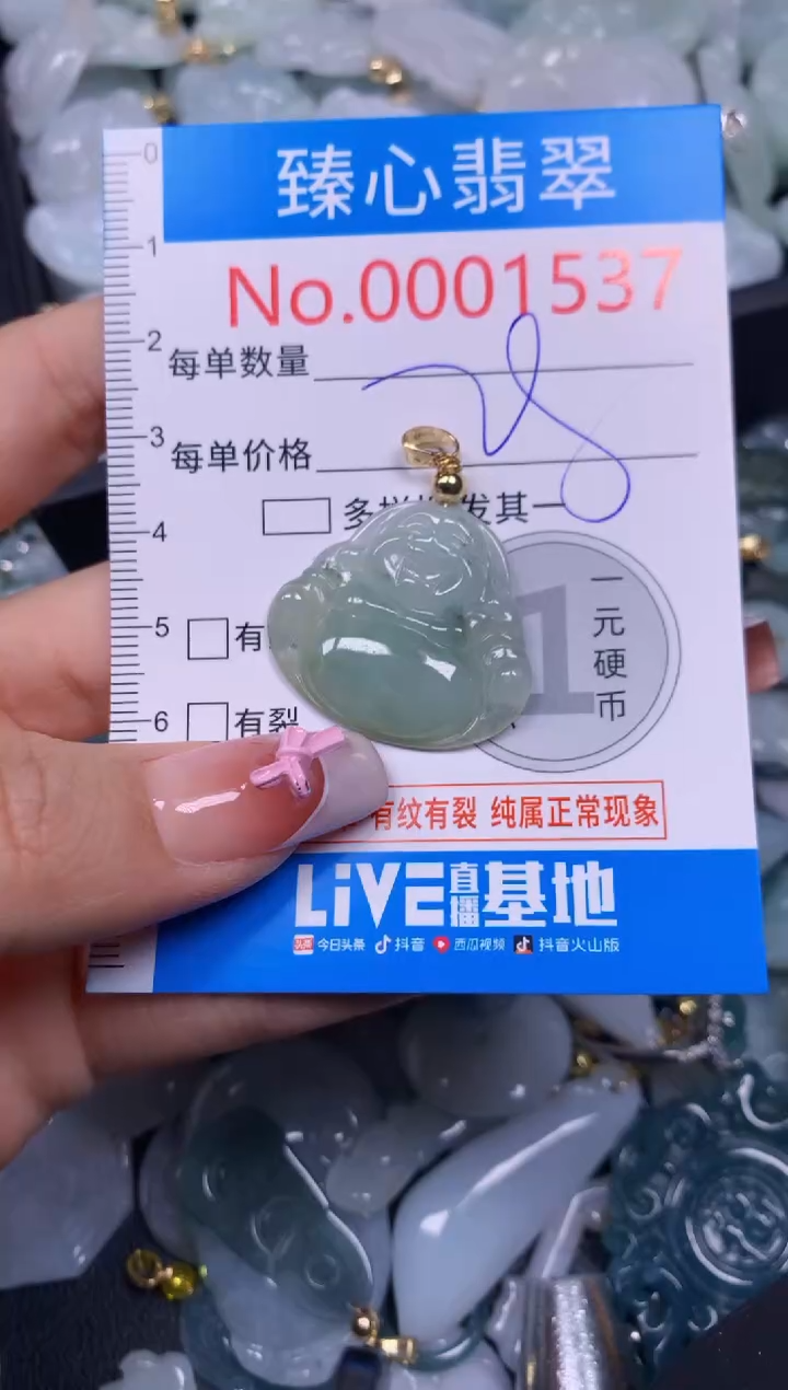 【闪购商品】翡翠颈饰未镶嵌含绳0001537