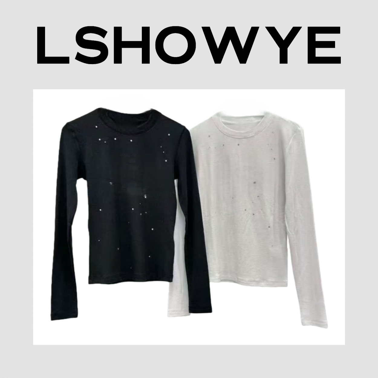 LSHOWYE｜天丝羊毛烫钻长袖打底 7XX601