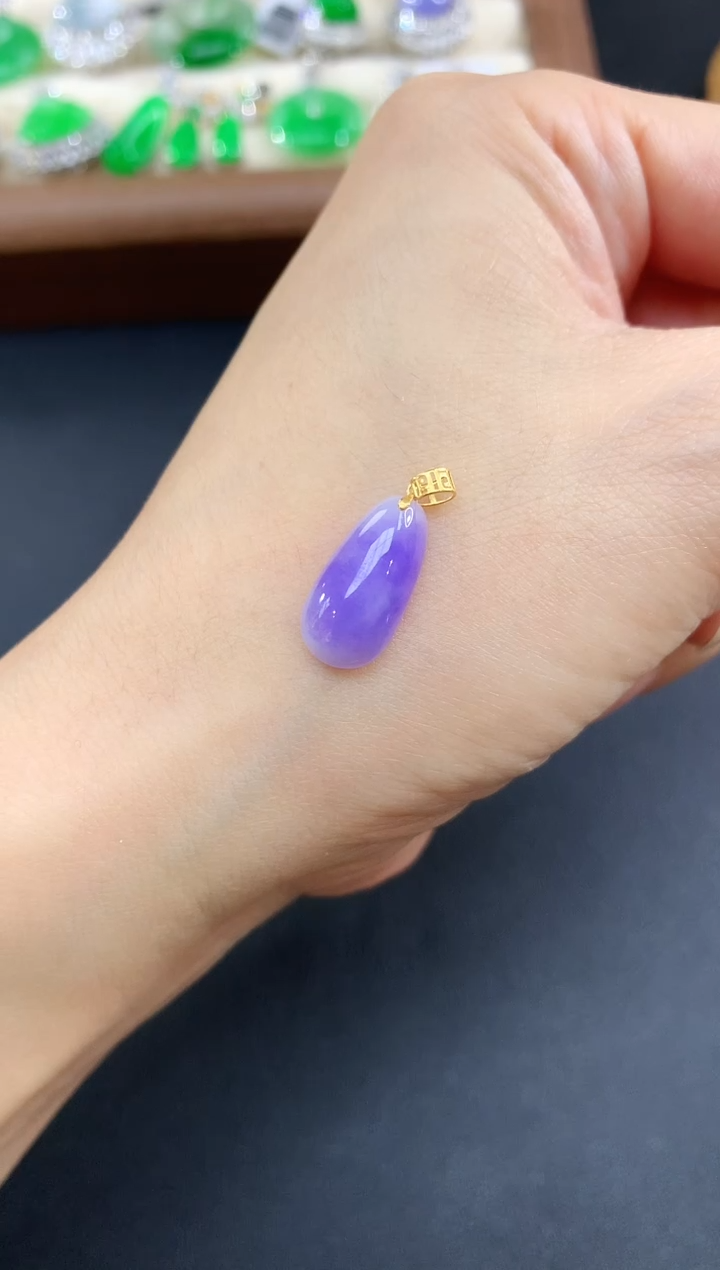 吊坠(不含链)18K金镶嵌翡翠88|3500