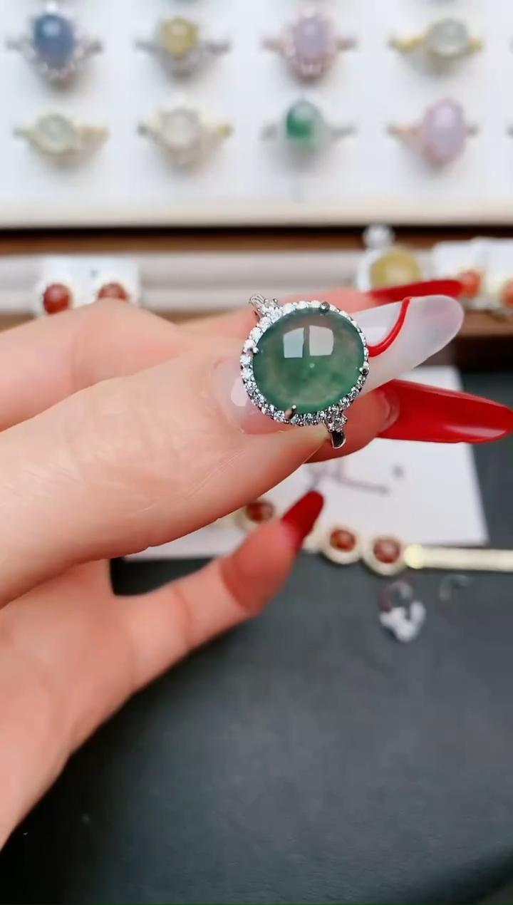 【闪购商品】翡翠戒指银S925镶嵌......