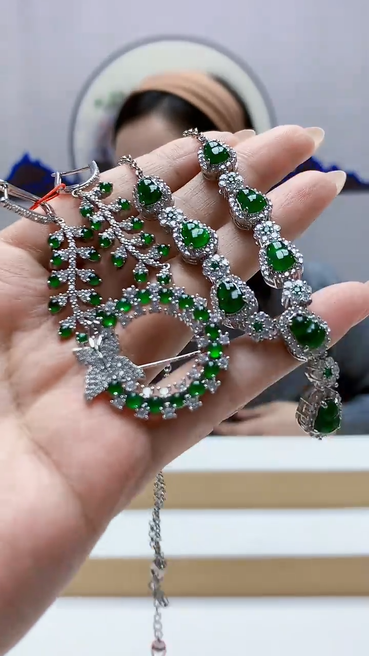 未镶嵌定制翡翠4852MM-jj套装78