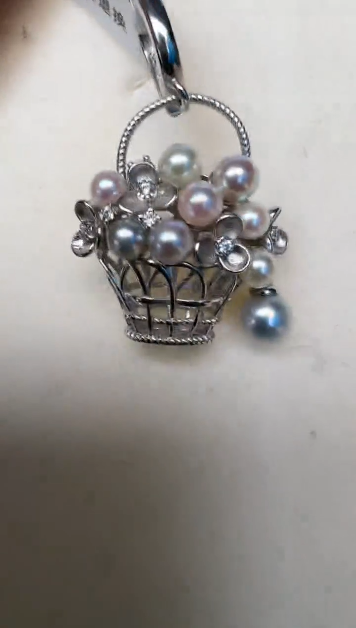 海水珍珠银S925镶嵌颈饰吊坠