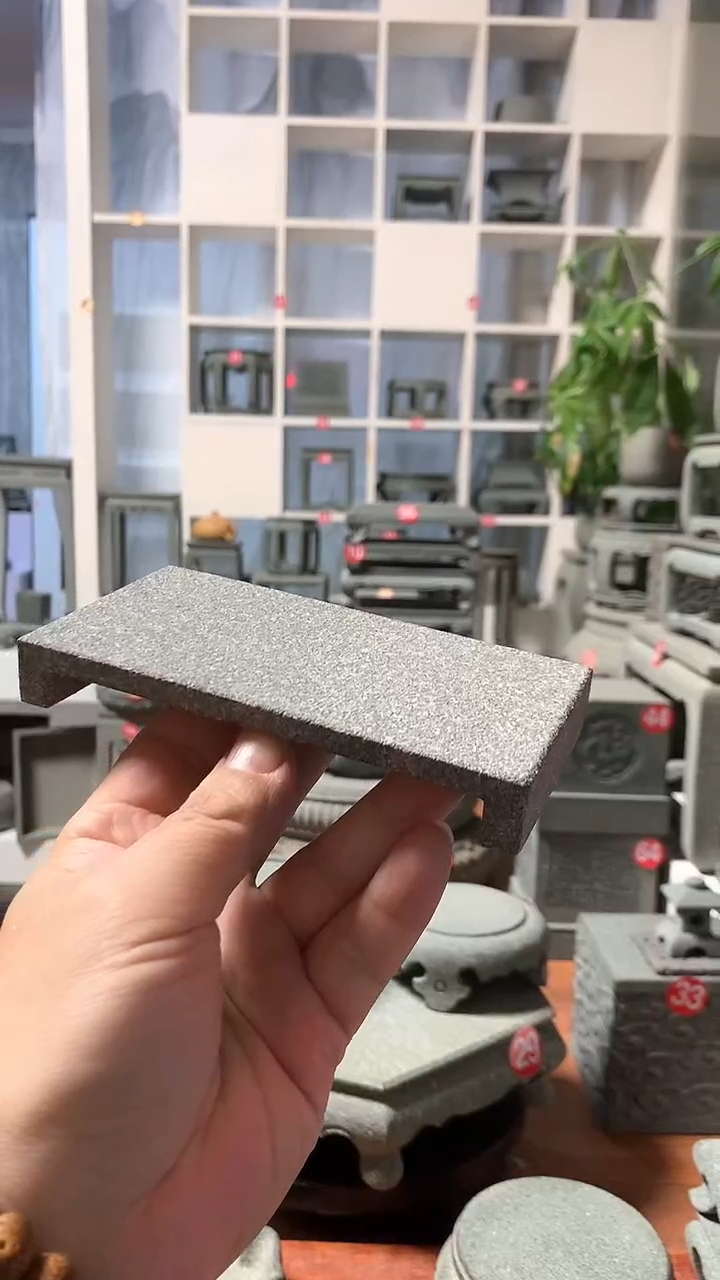 天然青石原石加工13*7*2厘米长方形底座每人只限一单