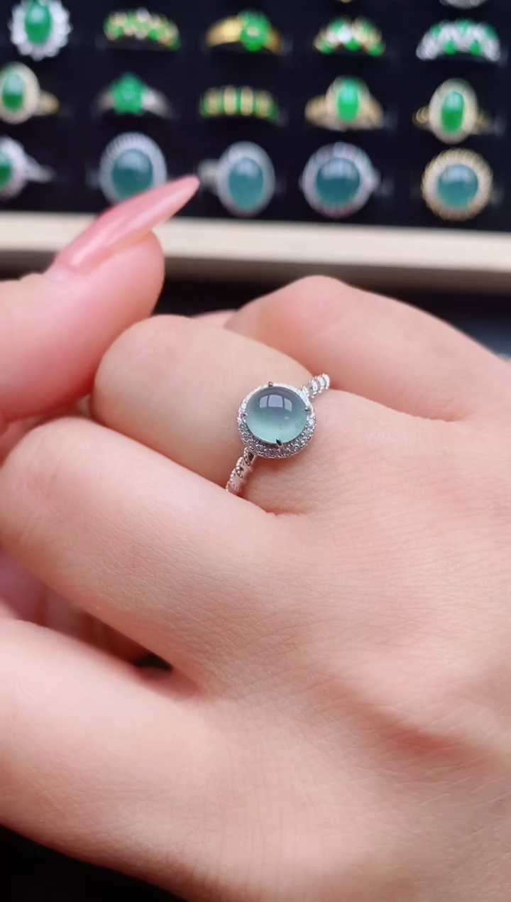 【闪购商品】翡翠戒指银S925镶嵌50805580