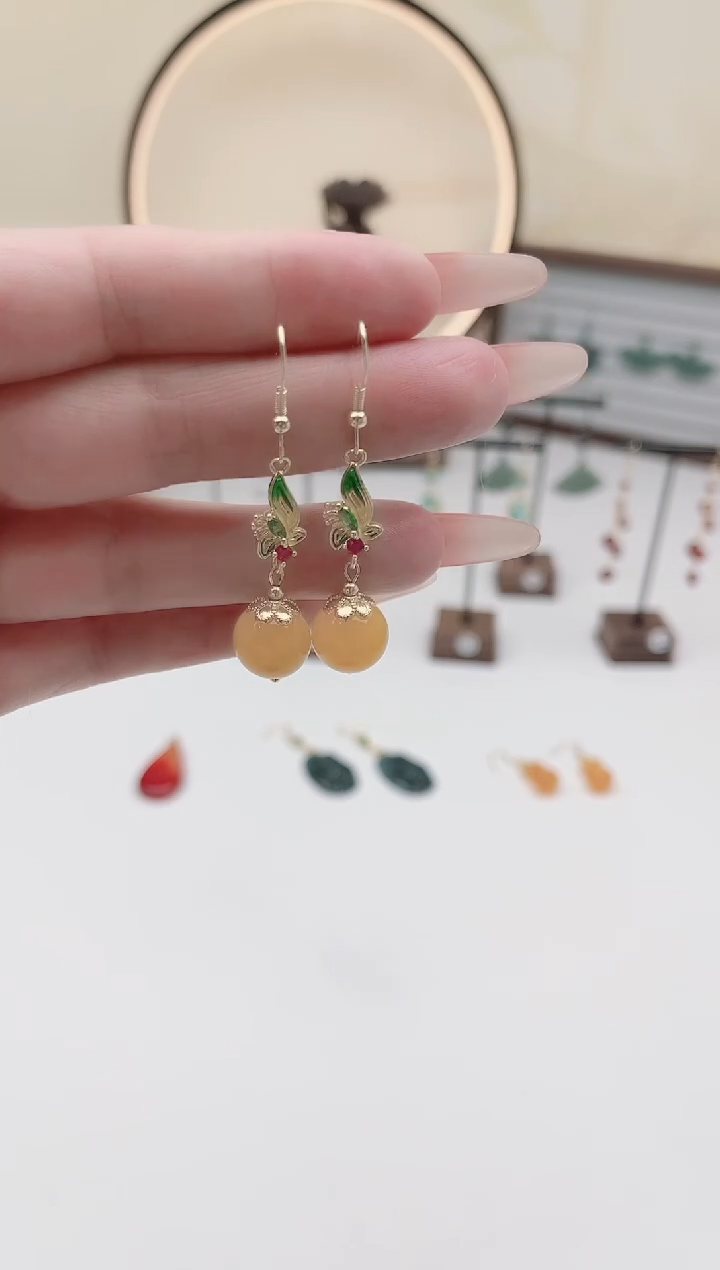 未镶嵌耳饰玛瑙/玉髓8852