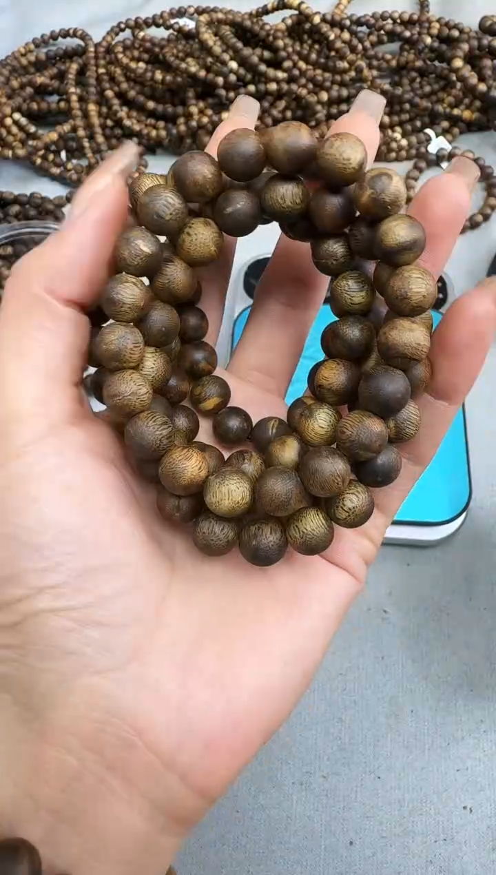 沉香手串1008白棋圆珠单圈多样性发一