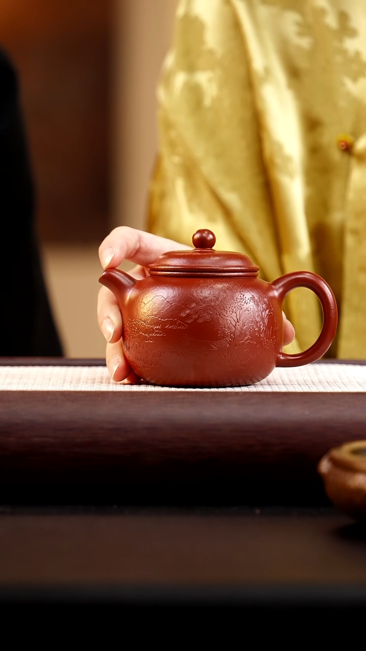 茶壶紫砂宝山朱泥匏尊250