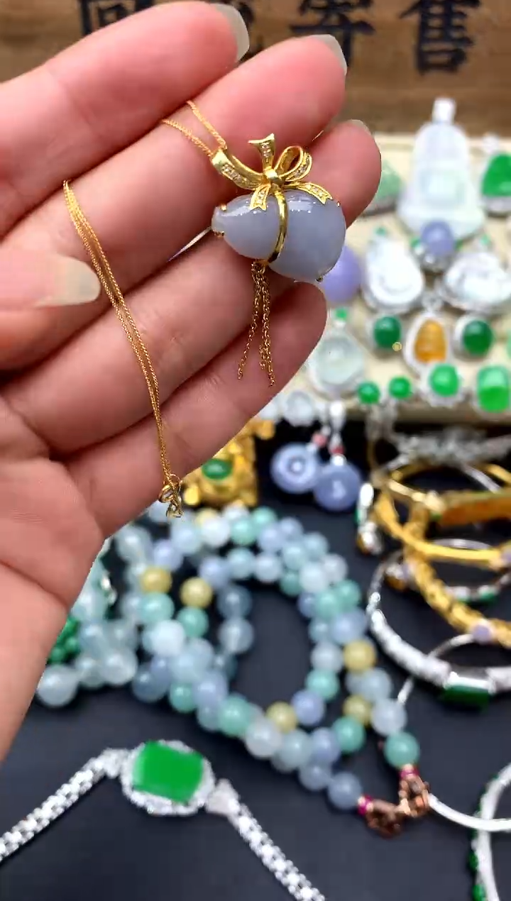 【闪购商品】翡翠颈饰18K金镶嵌281-中国好珍宝