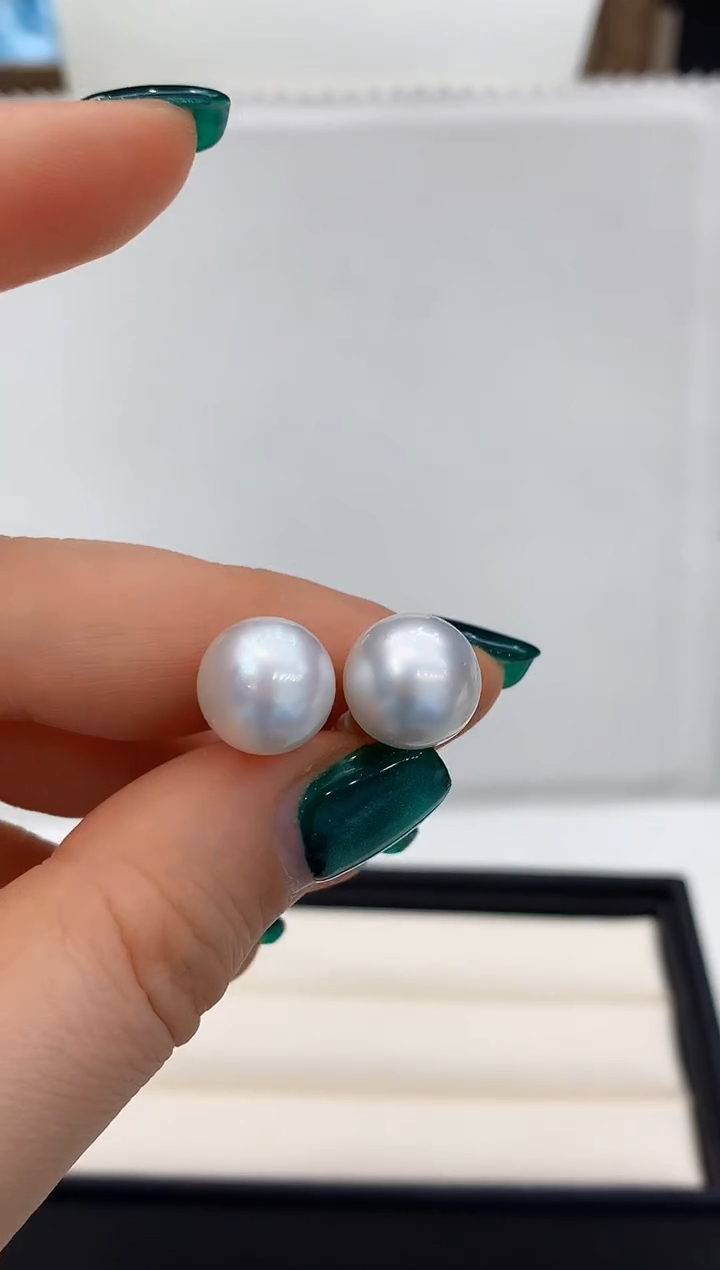 【闪购商品】海水珍珠耳饰18K金镶嵌213 11-12mm