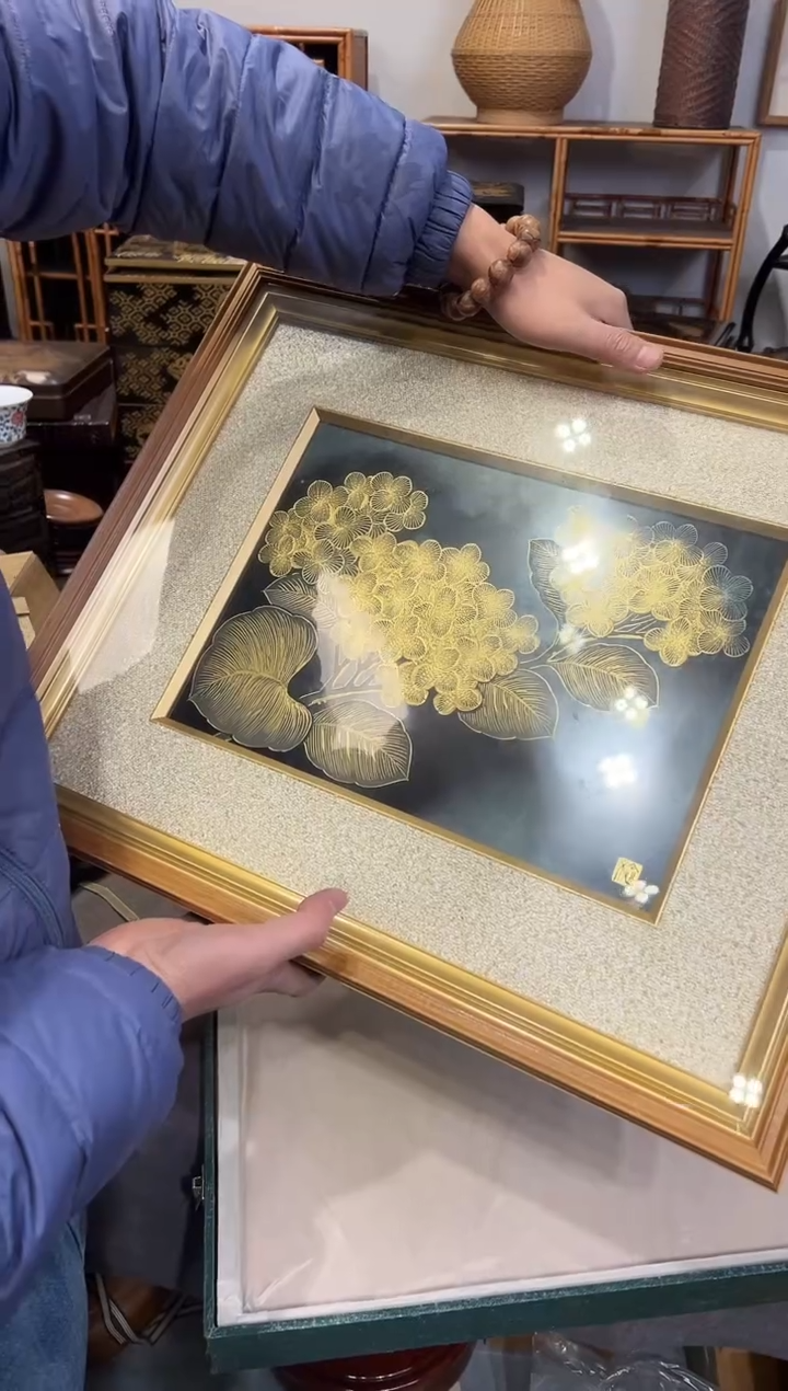 沈金雕刻 挂画 大漆漆器大漆漆器