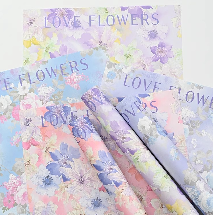 喜洋洋新款 缤纷花漾纸 牛皮艺术纸 鲜花包装纸 鲜花包装材料