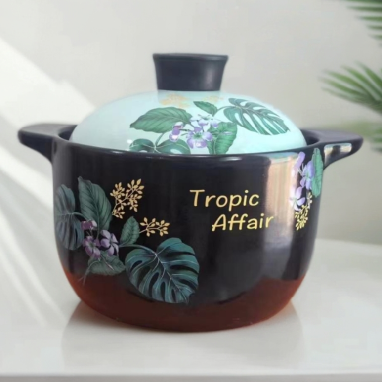 【超值推荐】4L热带雨林砂锅煲煮粥煲汤炖排骨高颜值燃气煤气明火