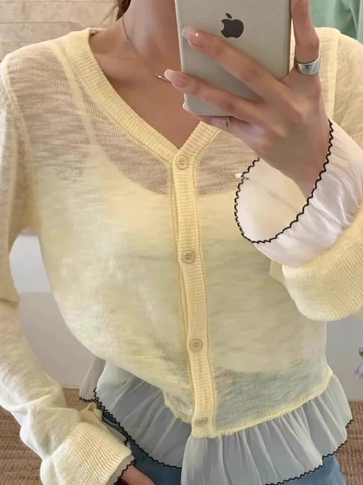 【现货】女款打底针织背心温柔夏季短款毛针织衫春季秋季