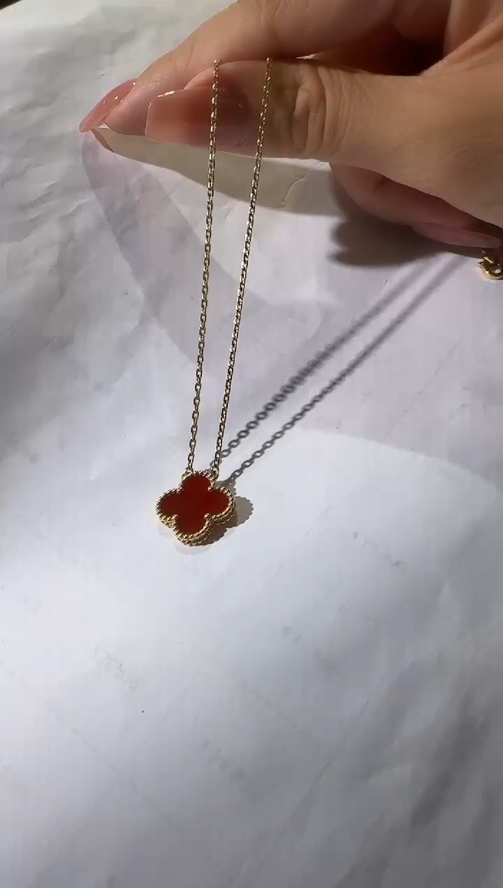 【闪购商品】玛瑙/玉髓项链18K金镶嵌18k玛瑙项链