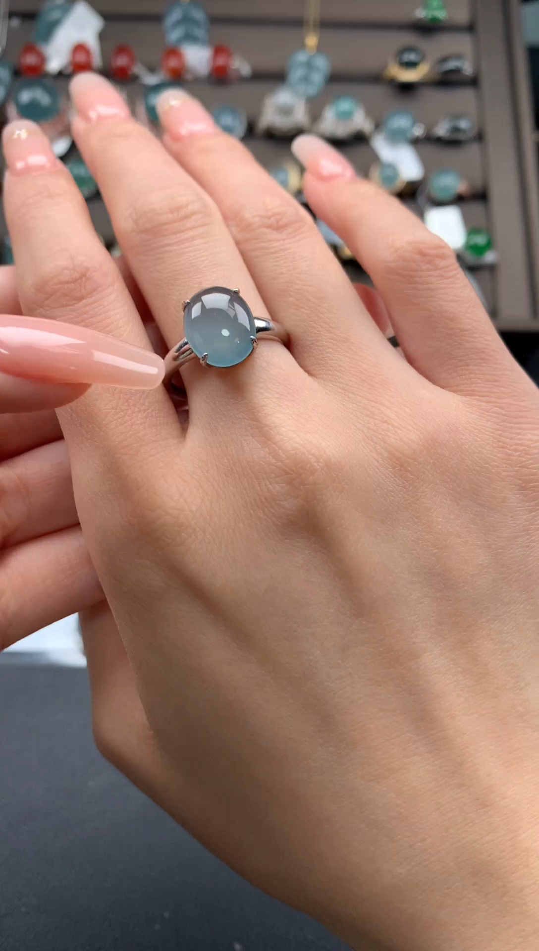 【闪购商品】翡翠戒指银S925镶嵌1323123123