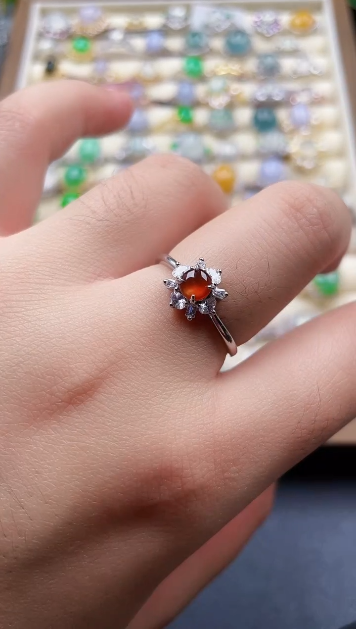 银S925镶嵌戒指翡翠15