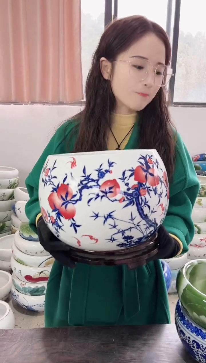 【闪购商品】缸九桃五福聚宝盆