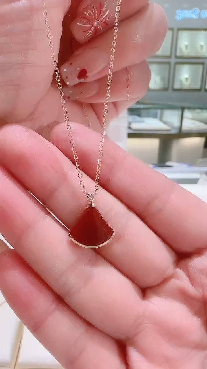 【闪购商品】玛瑙/玉髓套链18K金镶嵌套链