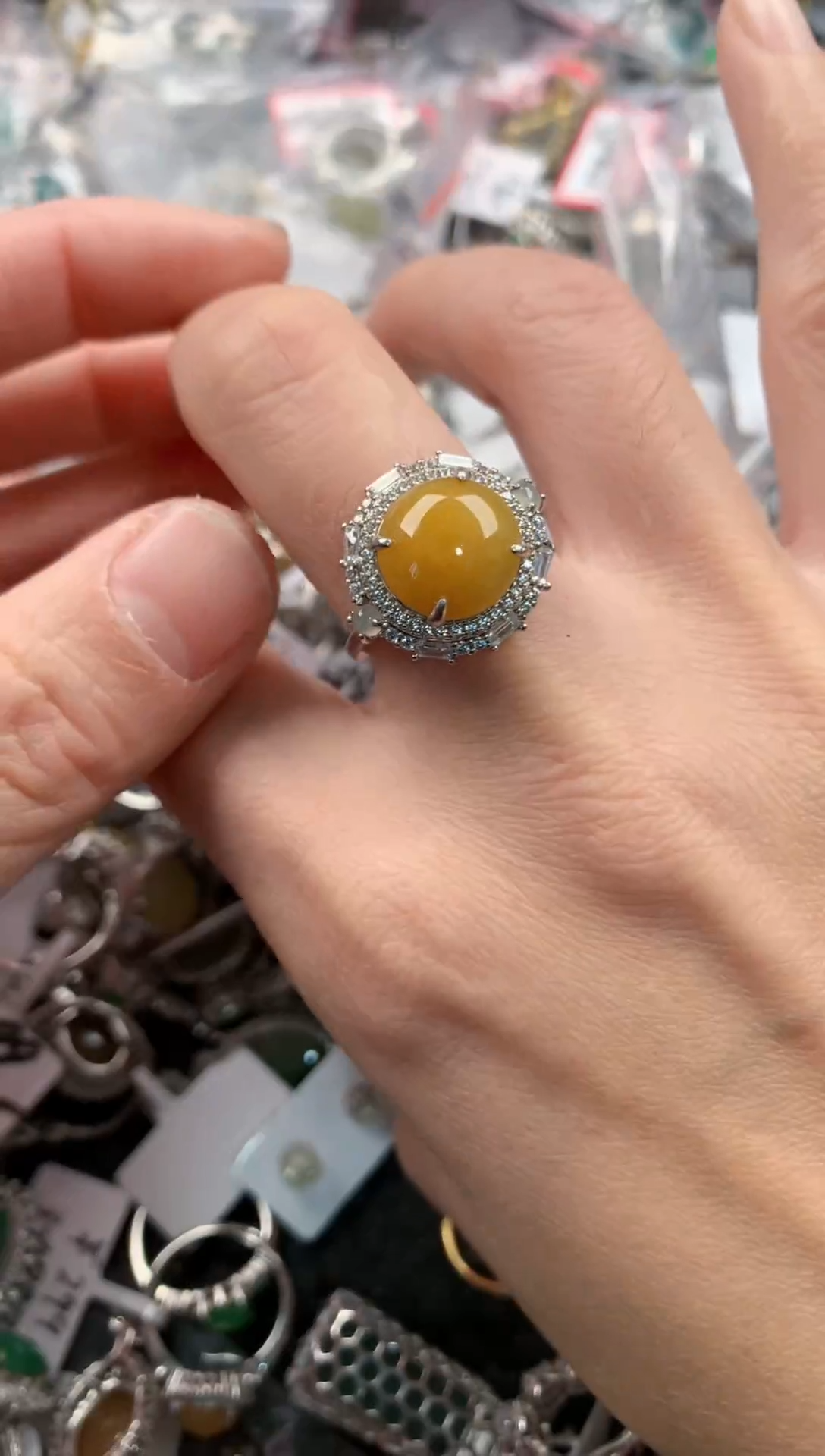 银S925镶嵌戒指翡翠4444   9