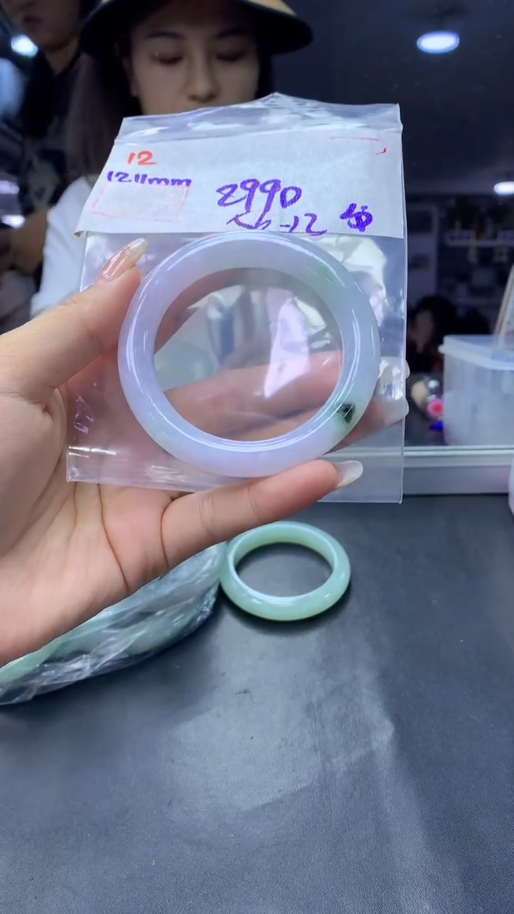 未镶嵌定制翡翠12手镯56纹+2990元+拍一发一